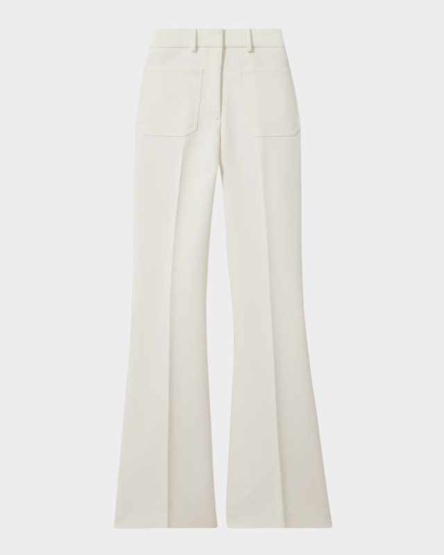 Priya Flare-Leg Twill Pants